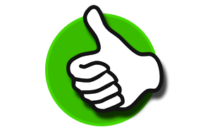 stilisiertes Daumen hoch